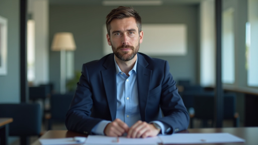 Entrepreneur en réunion avec un conseiller financier dans un bureau moderne, documents de financement sur la table