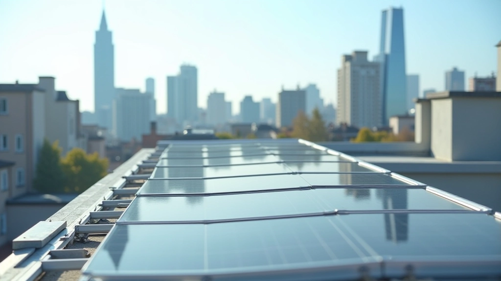 Panneaux solaires innovants et équipements de technologie verte dans un environnement urbain moderne